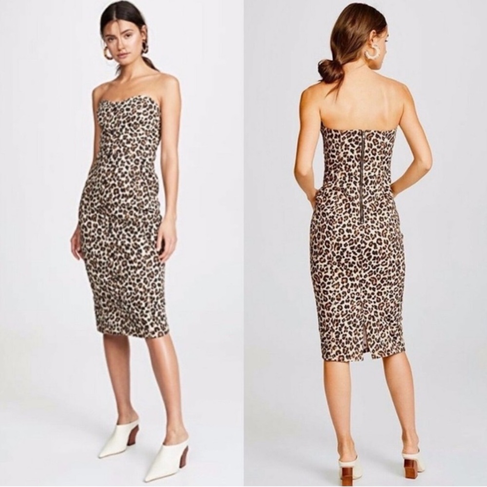NEW • Veronica Beard • Liza Leopard Midi Dress 2
